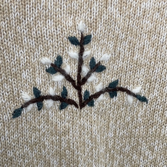 Vintage NorthCrest Thematic Holdiay Sweater Cabin Wreath Reindeer Snow Wreath - Picture 6 of 11